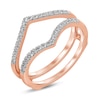 Thumbnail Image 1 of 0.18 CT. T.W. Diamond Chevron Solitaire Enhancer in 10K Rose Gold