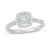 Thumbnail Image 0 of 0.25 CT. T.W. Diamond Double Cushion Frame Promise Ring in 10K White Gold
