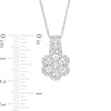 0.95 CT. T.W. Composite Diamond Flower Frame Drop Pendant in 10K Gold