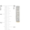 Thumbnail Image 3 of 0.95 CT. T.W. Diamond Triple Row Hoop Earrings in 10K Gold