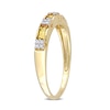 Thumbnail Image 3 of Baguette Citrine and 0.07 CT. T.W. Diamond Quad Alternating Ring in 10K Gold