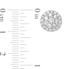 Thumbnail Image 2 of 0.95 CT. T.W. Multi-Diamond Circle Stud Earrings in 10K White Gold