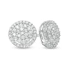 0.95 CT. T.W. Multi-Diamond Frame Stud Earrings in 10K White Gold