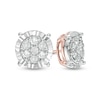 Thumbnail Image 0 of 0.45 CT. T.W. Composite Diamond Solitaire Illusion Stud Earrings in 10K Rose Gold