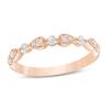 0.30 CT. T.W. Diamond Alternating Vintage-Style Teardrops Anniversary Band in 10K Rose Gold