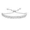 Thumbnail Image 1 of 0.95 CT. T.W. Diamond Cascading Bolo Bracelet in 10K White Gold - 9.5&quot;