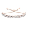 Thumbnail Image 1 of 0.95 CT. T.W. Diamond Cascading Bolo Bracelet in 10K Rose Gold - 9.5&quot;