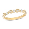 0.30 CT. T.W. Diamond Alternating Vintage-Style Teardrops Anniversary Band in 10K Gold