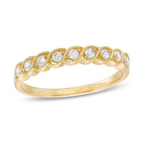 0.18 CT. T.W. Diamond Cascading Vintage-Style Anniversary Band in 10K Gold