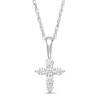 0.15 CT. T.W. Diamond Cross Pendant in 14K White Gold