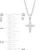 0.15 CT. T.W. Diamond Cross Pendant in 14K White Gold