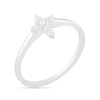 0.115 CT. T.W. Diamond Cross Ring in 14K White Gold