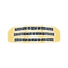 Men's 0.45 CT. T.W. Black Diamond Triple Row Wedding Band in 10K Gold