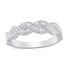 0.10 CT. T.W. Diamond Twist Vintage-Style Ring in Sterling Silver