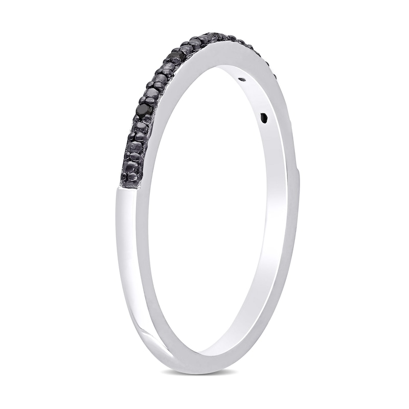 Black Diamond Accent Band in Sterling Silver and Black Rhodium|Peoples Jewellers