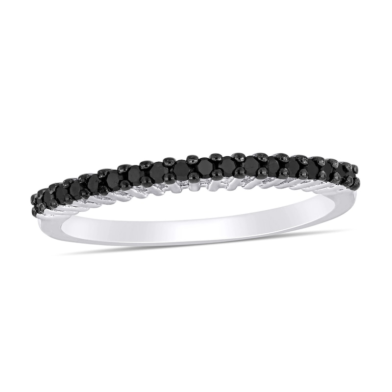 0.18 CT. T.W. Black Diamond Band in Sterling Silver|Peoples Jewellers