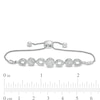 0.25 CT. T.W. Diamond Circle and Teardrop Bolo Bracelet in Sterling Silver - 9.5"