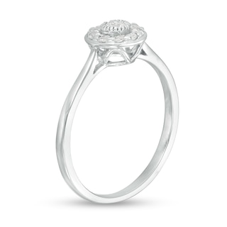 0.18 CT. T.W. Composite Diamond Promise Ring in 14K White Gold