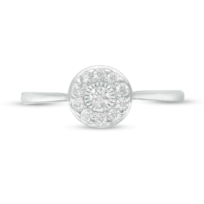 0.18 CT. T.W. Composite Diamond Promise Ring in 14K White Gold