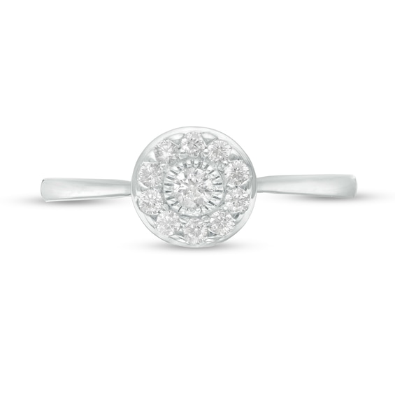 0.18 CT. T.W. Composite Diamond Promise Ring in 14K White Gold