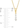 0.085 CT. T.W. Diamond Linear Three Stone Pendant in 14K Gold