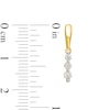 0.145 CT. T.W. Diamond Three Stone Drop Earrings in 14K Gold