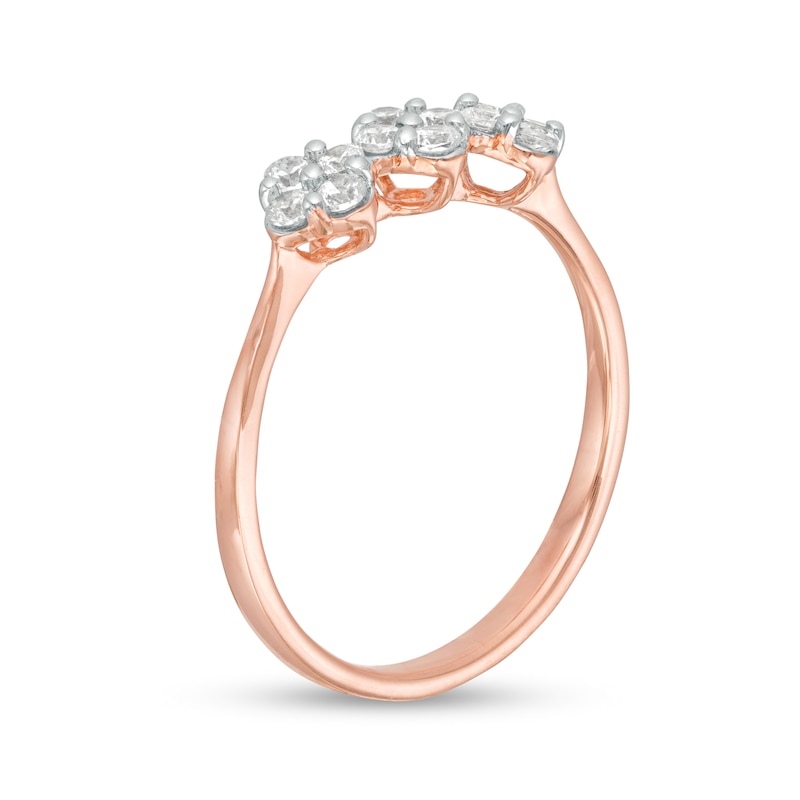 0.23 CT. T.W. Composite Diamond Three Stone Ring in 14K Rose Gold|Peoples Jewellers
