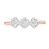 Thumbnail Image 3 of 0.23 CT. T.W. Composite Diamond Three Stone Ring in 14K Rose Gold