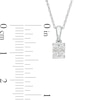 0.145 CT. T.W. Diamond Square Pendant in 14K White Gold