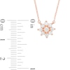 Thumbnail Image 2 of 0.23 CT. T.W. Composite Diamond Flower Necklace in 14K Rose Gold