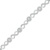 Diamond Accent Infinity Link Bracelet in Sterling Silver - 7.5"