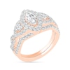 Thumbnail Image 1 of 1.45 CT. T.W. Marquise Diamond Frame Vintage-Style Bridal Set in 10K Rose Gold