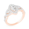 Thumbnail Image 2 of 1.45 CT. T.W. Marquise Diamond Frame Vintage-Style Bridal Set in 10K Rose Gold