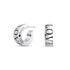 Vera Wang Love Collection "LOVE" Huggie Hoop Earrings in Sterling Silver