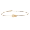 Thumbnail Image 0 of Vera Wang Love Collection Wedding Party Gifts Interlocking Circles Bracelet in 14K Gold Vermeil - 7.5"