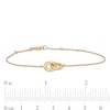 Thumbnail Image 3 of Vera Wang Love Collection Wedding Party Gifts Interlocking Circles Bracelet in 14K Gold Vermeil - 7.5"