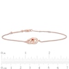 Vera Wang Love Collection Wedding Party Gifts Interlocking Circles Bracelet in 14K Rose Gold Vermeil - 7.5"