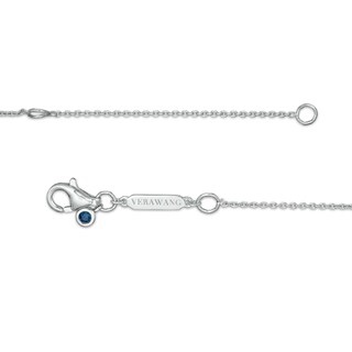 Vera Wang Love Collection Sideways London Blue Topaz Wedding Party Gifts Necklace in Sterling Silver