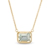 Thumbnail Image 0 of Vera Wang Love Collection Sideways Prasiolite Wedding Party Gifts Necklace in 14K Gold Vermeil