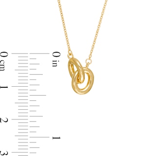 Vera Wang Love Collection Wedding Party Gifts Interlocking Circles Necklace in 14K Gold Vermeil