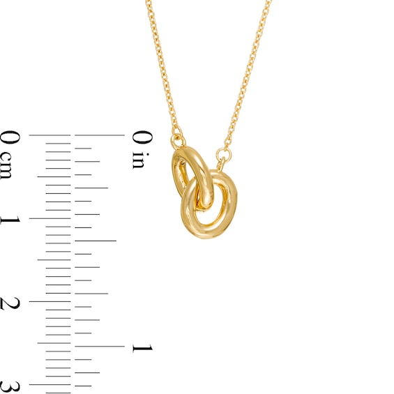 Vera Wang Love Collection Wedding Party Gifts Interlocking Circles Necklace in 14K Gold Vermeil