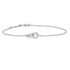 Vera Wang Love Collection Wedding Party Gifts Interlocking Circles Bracelet in Sterling Silver - 7.5"