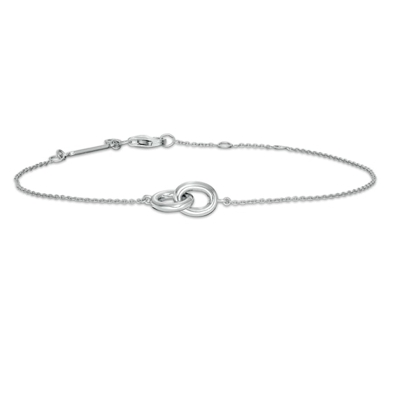 Vera Wang Love Collection Wedding Party Gifts Interlocking Circles Bracelet in Sterling Silver - 7.5"