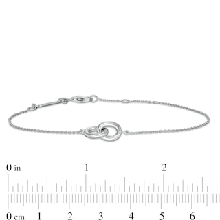 Vera Wang Love Collection Wedding Party Gifts Interlocking Circles Bracelet in Sterling Silver - 7.5"