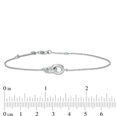 Vera Wang Love Collection Wedding Party Gifts Interlocking Circles Bracelet in Sterling Silver - 7.5"