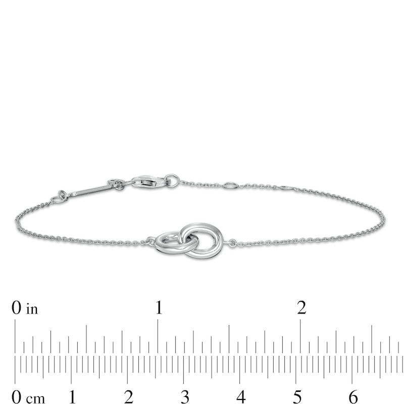 Vera Wang Love Collection Wedding Party Gifts Interlocking Circles Bracelet in Sterling Silver - 7.5"|Peoples Jewellers