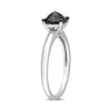 1.00 CT. Cushion-Cut Black Diamond Solitaire Ring in 10K White Gold