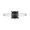 1.00 CT. Cushion-Shaped Black Diamond Solitaire Ring in 10K White Gold