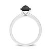 1.00 CT. Cushion-Shaped Black Diamond Solitaire Ring in 10K White Gold