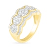 Thumbnail Image 3 of 0.95 CT. T.W. Composite Diamond Scallop Edge Ring in 10K Gold